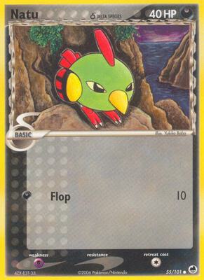 Natu (Delta Species) card from EX Dragon Frontiers