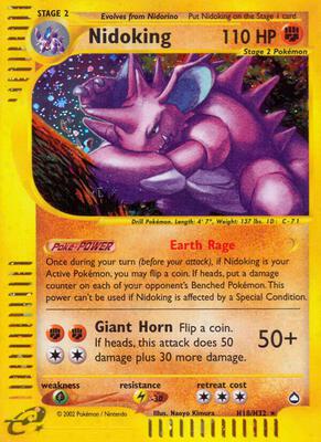 Nidoking (H18) card from Aquapolis