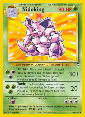 Nidoking card from Legendary Collection