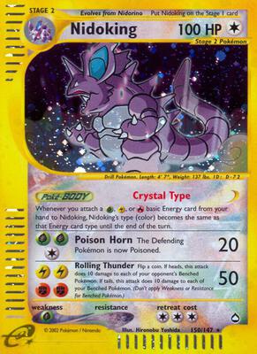 Nidoking (150) card from Aquapolis