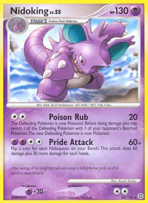 Nidoking card from Secret Wonders