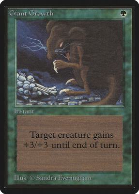 Giant Growth card from Beta Edition