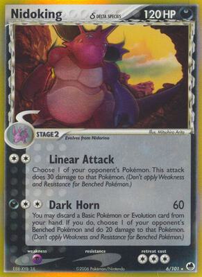 Nidoking (Delta Species) card from EX Dragon Frontiers