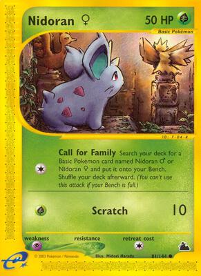 Nidoran F (81) card from Skyridge