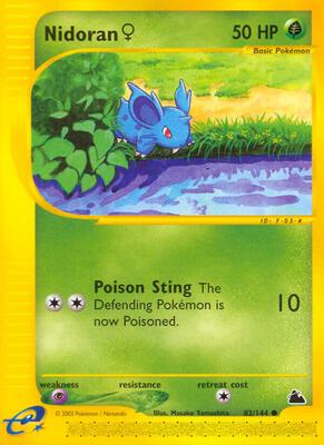 Nidoran F (82) card from Skyridge