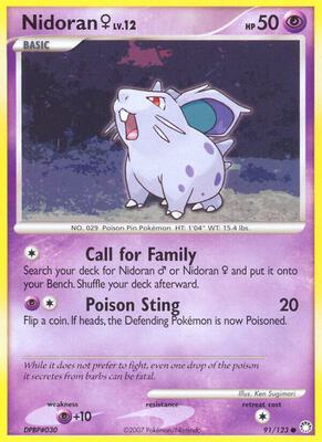 Nidoran F card from Mysterious Treasures