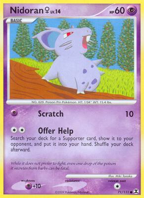 Nidoran F card from Rising Rivals