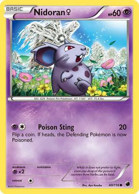Nidoran F card from Plasma Freeze