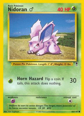 Nidoran M card from Legendary Collection