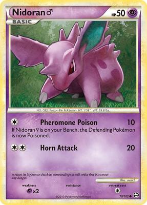 Nidoran M card from Triumphant