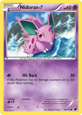 Nidoran M card from Plasma Freeze