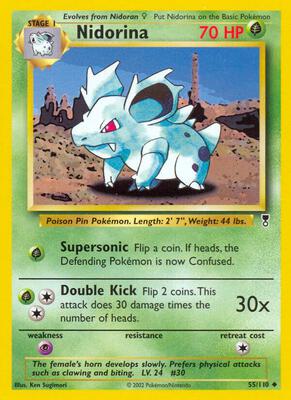 Nidorina card from Legendary Collection