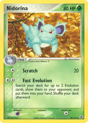 Nidorina card from EX FireRed & LeafGreen