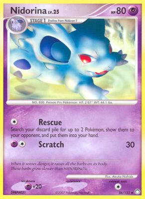 Nidorina card from Mysterious Treasures