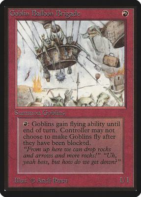 Goblin Balloon Brigade card from Beta Edition