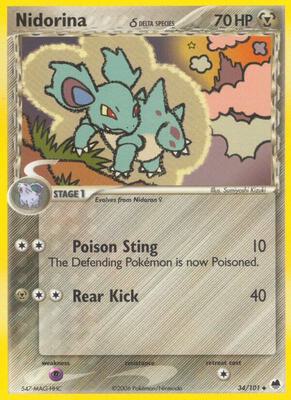 Nidorina (Delta Species) card from EX Dragon Frontiers
