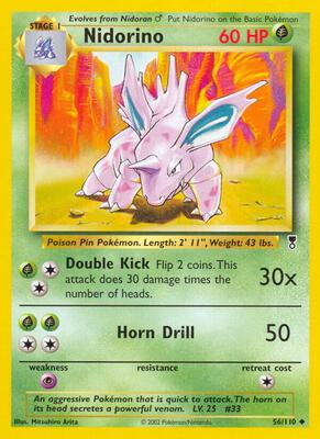 Nidorino card from Legendary Collection