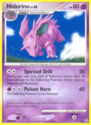 Nidorino card from Secret Wonders