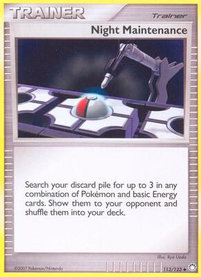 Night Maintenance card from Mysterious Treasures
