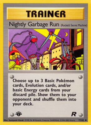 Nightly Garbage Run (Rocket's Secret Machine) card from Team Rocket