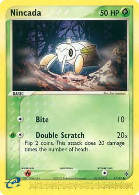 Nincada - 67/97 card from EX Dragon