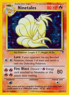 Ninetales card from Legendary Collection