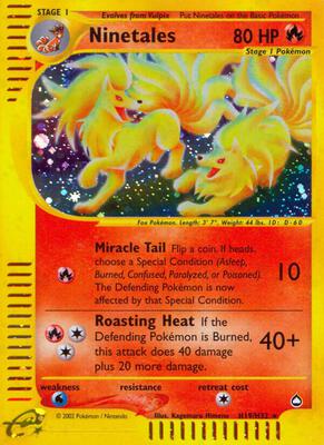 Ninetales (H19) card from Aquapolis