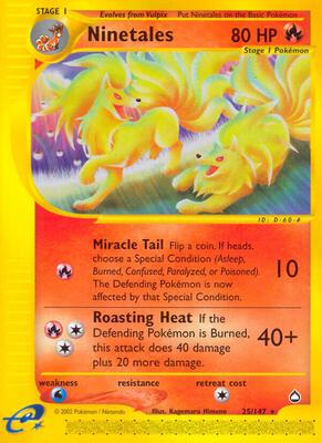 Ninetales card from Aquapolis