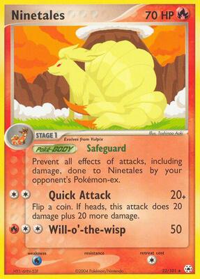 Ninetales card from EX Hidden Legends