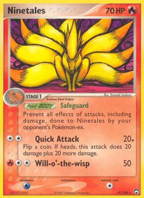 Ninetales card from EX Power Keepers