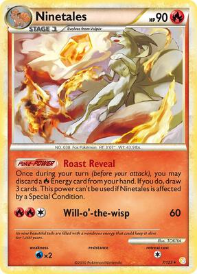 Ninetales card from HeartGold SoulSilver