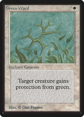 Green Ward card from Beta Edition