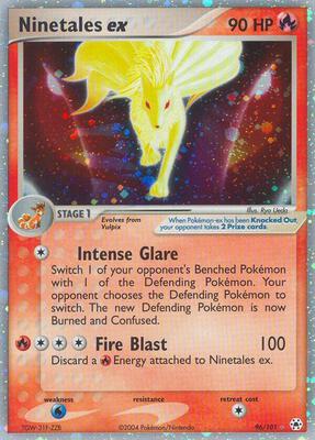 Ninetales ex card from EX Hidden Legends