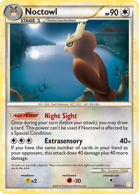 Noctowl card from HeartGold SoulSilver
