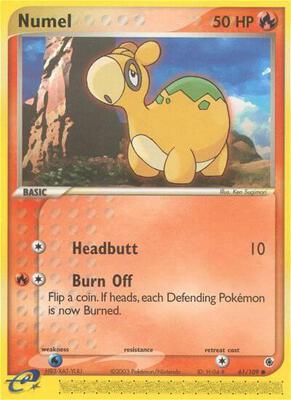 Numel card from EX Ruby and Sapphire