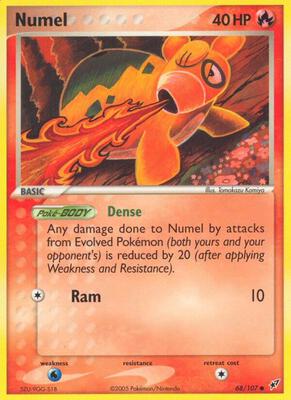 Numel card from EX Deoxys
