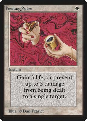 Healing Salve card from Beta Edition