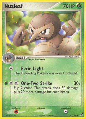 Nuzleaf card from EX Deoxys