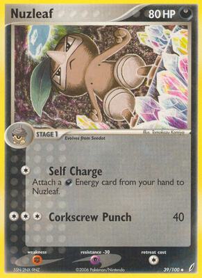 Nuzleaf card from EX Crystal Guardians