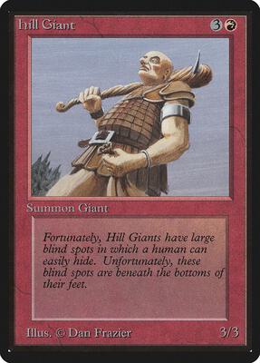Hill Giant card from Beta Edition
