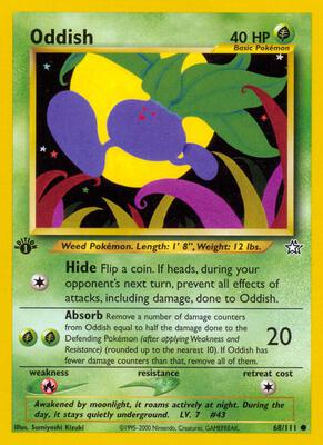 Oddish card from Neo Genesis
