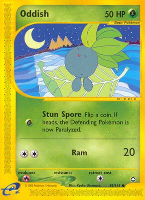 Oddish card from Aquapolis
