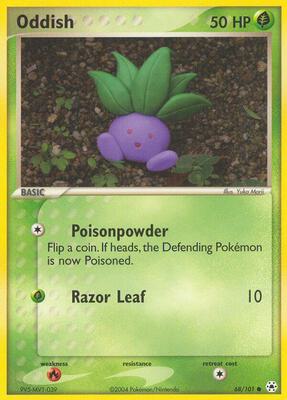 Oddish card from EX Hidden Legends