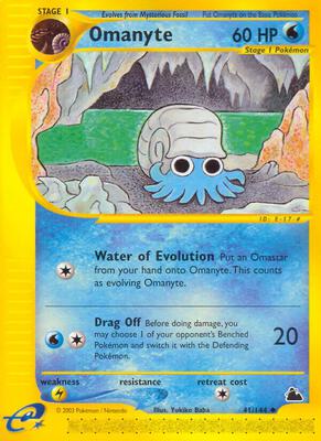 Omanyte card from Skyridge