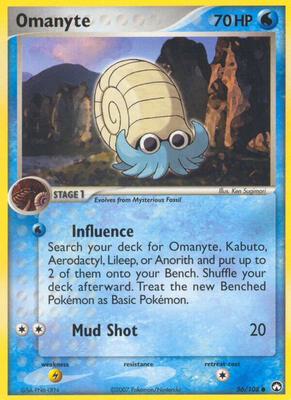 Omanyte card from EX Power Keepers