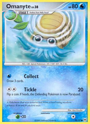 Omanyte card from Arceus