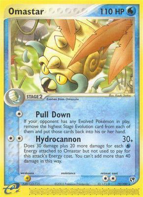 Omastar card from EX Sandstorm