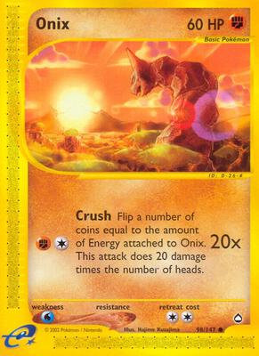 Onix card from Aquapolis