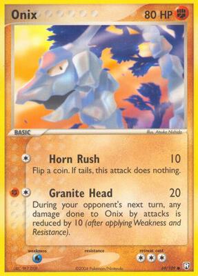 Onix card from EX Team Rocket Returns