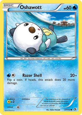 Oshawott card from Legendary Treasures